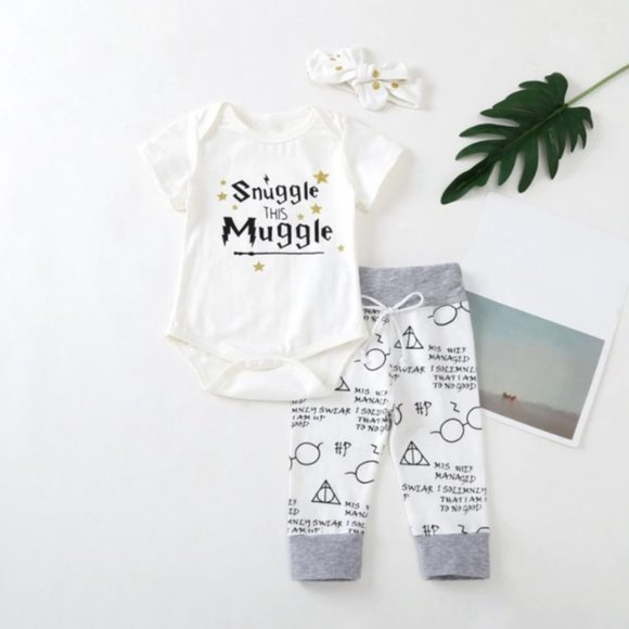 Other - Girl girls boy boys baby toddler Harry Potter outfit onesie pants bow cute new